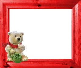 Nol cadre dcor ourson blanc