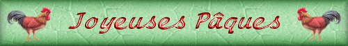 bordure anime Pques: coq " joyeuses Pques "