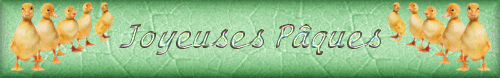 bordure anime Pques: cannetons " joyeuses Pques "