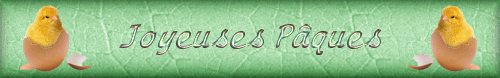 bordure anime Pques: poussin dans un oeuf " joyeuses Pques "