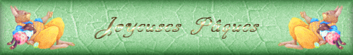 bordure anime Pques: lapins allongs " joyeuses Pques "