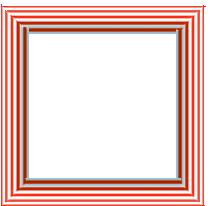cadre rayure rouge/blanc