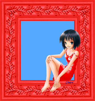 tableau bordure feuilles rouge