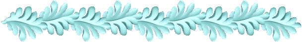 bordure feuille de chne turquoise clair