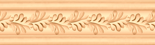 baguette d'encadrement feuilles beige clair