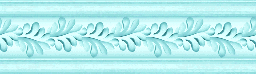 baguette d'encadrement feuilles turquoise clair