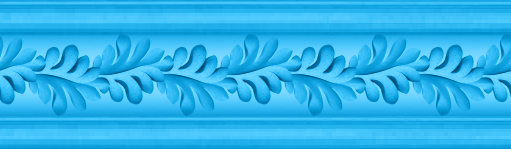 baguette d'encadrement feuilles bleu turquoise
