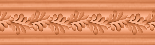 baguette d'encadrement feuilles terre de sienne