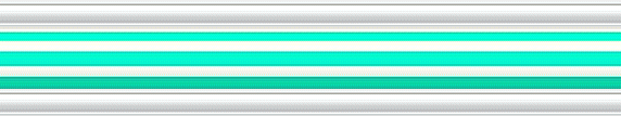baguette encadrement raye blanc turquoise